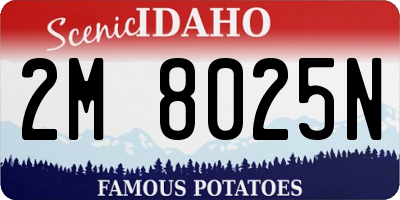 ID license plate 2M8025N