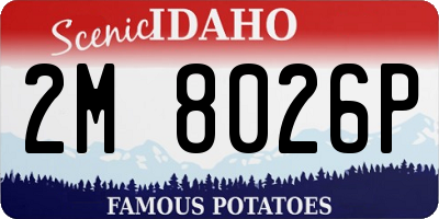 ID license plate 2M8026P