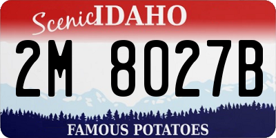 ID license plate 2M8027B