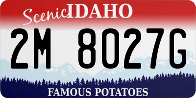 ID license plate 2M8027G