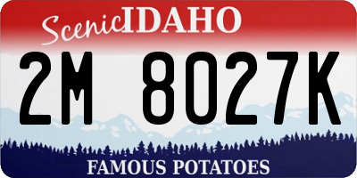 ID license plate 2M8027K