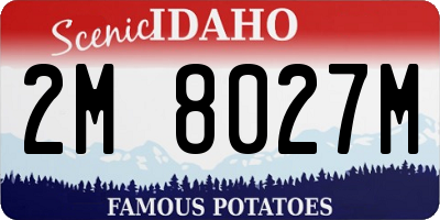 ID license plate 2M8027M