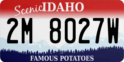 ID license plate 2M8027W
