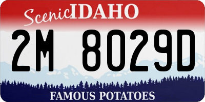 ID license plate 2M8029D