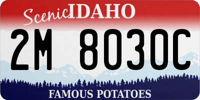 ID license plate 2M8030C