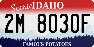 ID license plate 2M8030F
