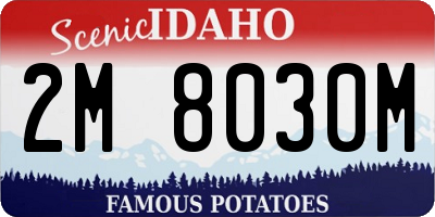 ID license plate 2M8030M