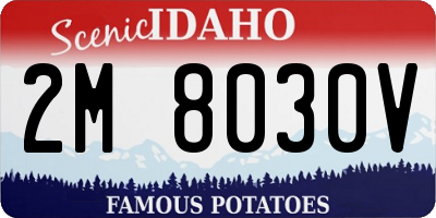 ID license plate 2M8030V