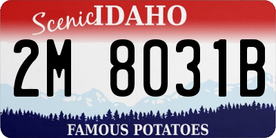 ID license plate 2M8031B
