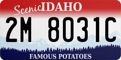 ID license plate 2M8031C
