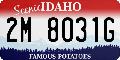 ID license plate 2M8031G