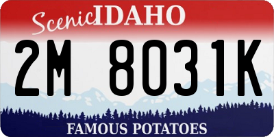 ID license plate 2M8031K