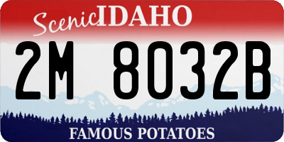 ID license plate 2M8032B