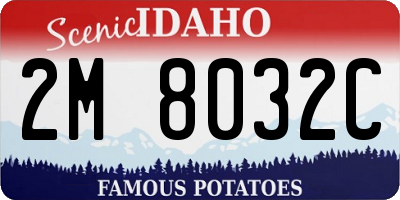ID license plate 2M8032C