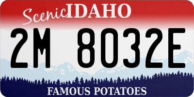 ID license plate 2M8032E