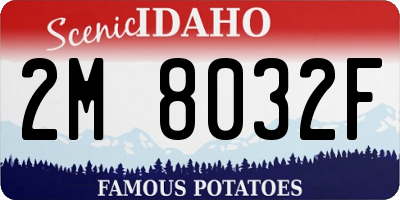 ID license plate 2M8032F