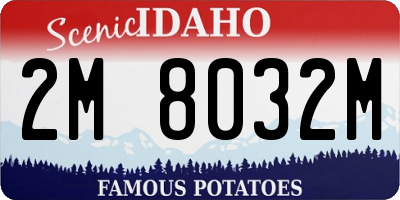 ID license plate 2M8032M