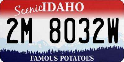ID license plate 2M8032W