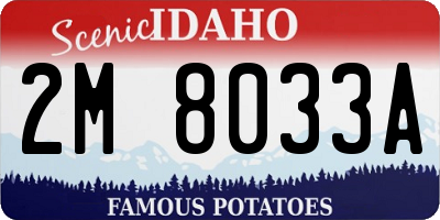 ID license plate 2M8033A