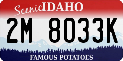 ID license plate 2M8033K
