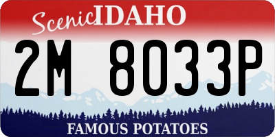 ID license plate 2M8033P