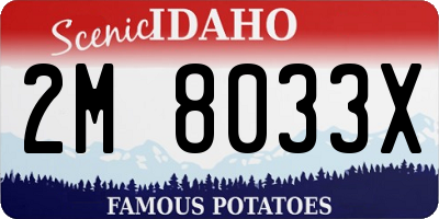 ID license plate 2M8033X