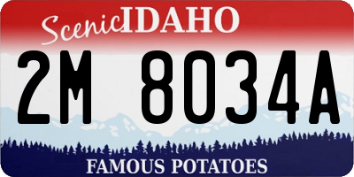 ID license plate 2M8034A