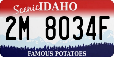 ID license plate 2M8034F