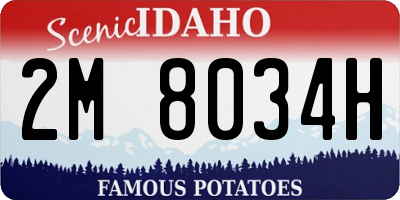 ID license plate 2M8034H