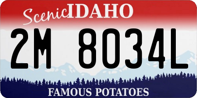 ID license plate 2M8034L