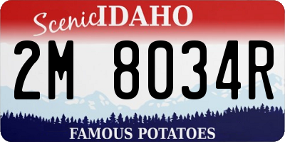 ID license plate 2M8034R