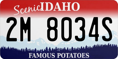 ID license plate 2M8034S