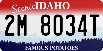 ID license plate 2M8034T