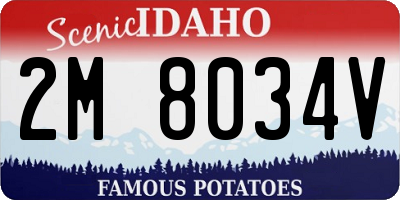 ID license plate 2M8034V
