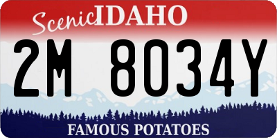 ID license plate 2M8034Y