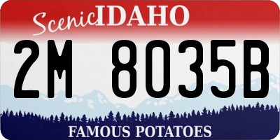 ID license plate 2M8035B