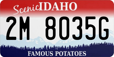 ID license plate 2M8035G