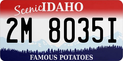 ID license plate 2M8035I