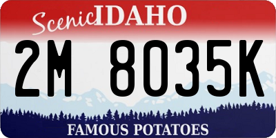 ID license plate 2M8035K