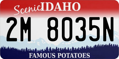 ID license plate 2M8035N