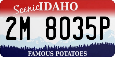 ID license plate 2M8035P