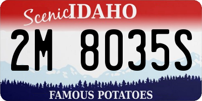 ID license plate 2M8035S