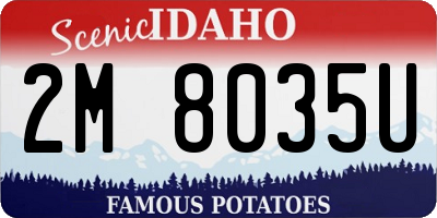 ID license plate 2M8035U