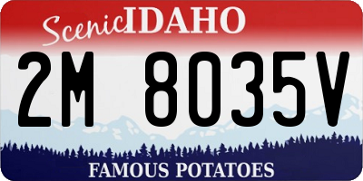 ID license plate 2M8035V