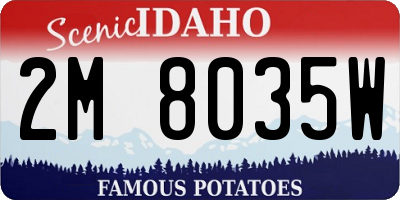 ID license plate 2M8035W