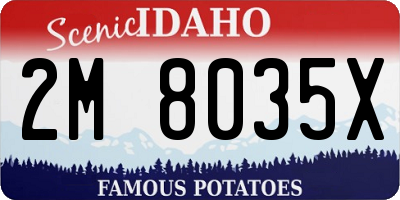 ID license plate 2M8035X