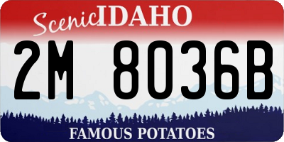 ID license plate 2M8036B