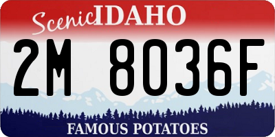 ID license plate 2M8036F