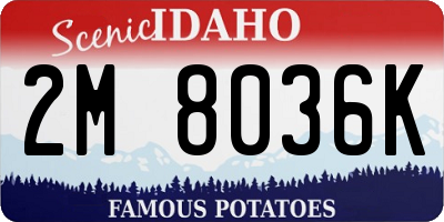 ID license plate 2M8036K