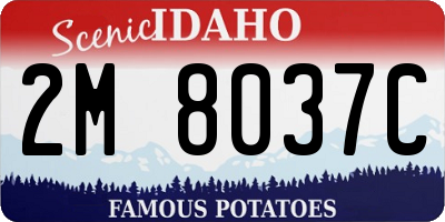 ID license plate 2M8037C